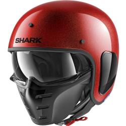 CASCO SHARK S-DRAK GLITTER ROJO RRX