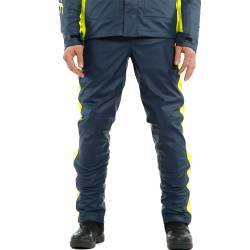 PANTALONES DANESE IMPERMEABLES STORM 2 UNISEX BLACK-IRIS/AMARILLO FLUOR