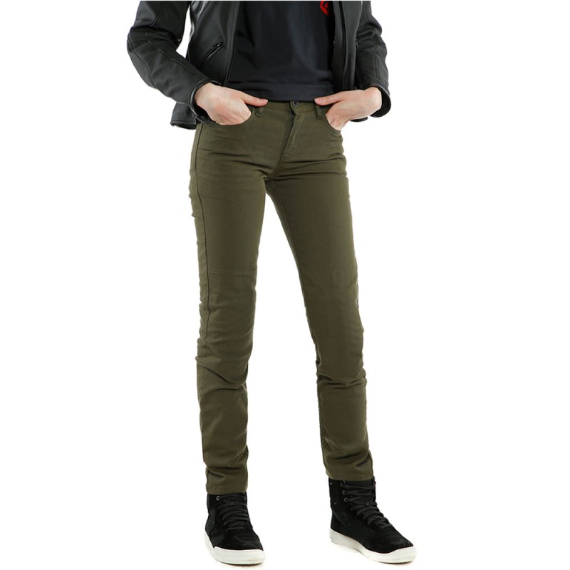 PANTALONES VAQUEROS DAINESE CASUAL SLIM TEX LADY OLIVA