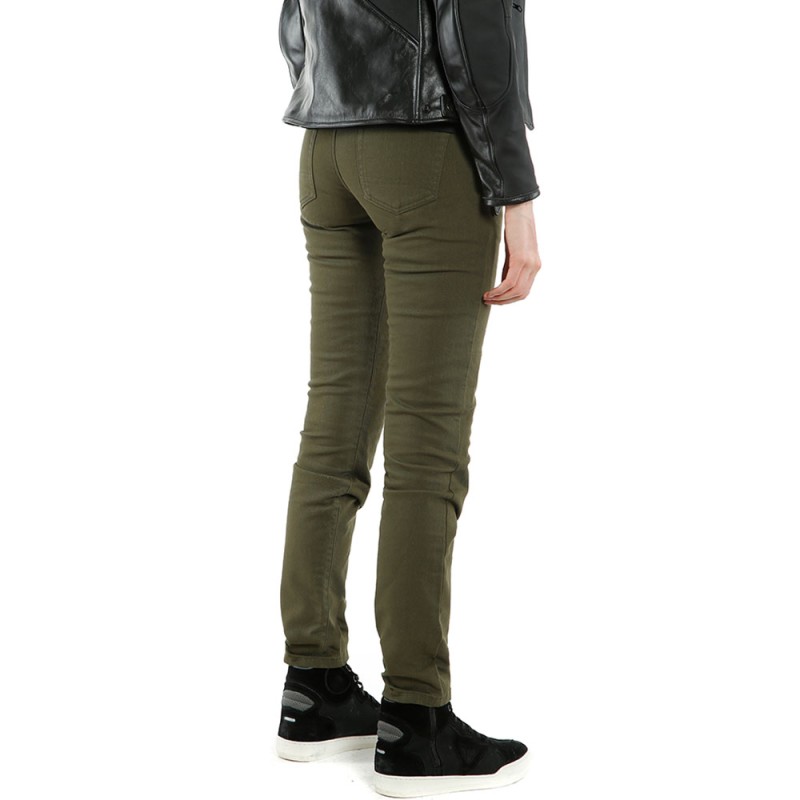 PANTALONES VAQUEROS DAINESE CASUAL SLIM TEX LADY OLIVA