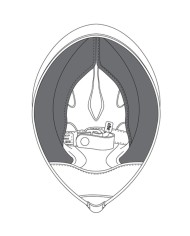 CARRILLERAS CASCO AGV PISTA GP RR NEGRO/ROJO | Accesorios y Recambios de moto | %brands%