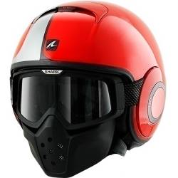 CASCO SHARK RAW JET STRIPE ROJO