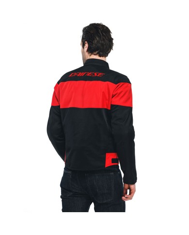 CHAQUETA DAINESE ELETTRICA AIR TEX NEGRO/ROJO