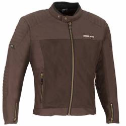 CHAQUETA SEGURA OSKAR MARRON PERFORADA