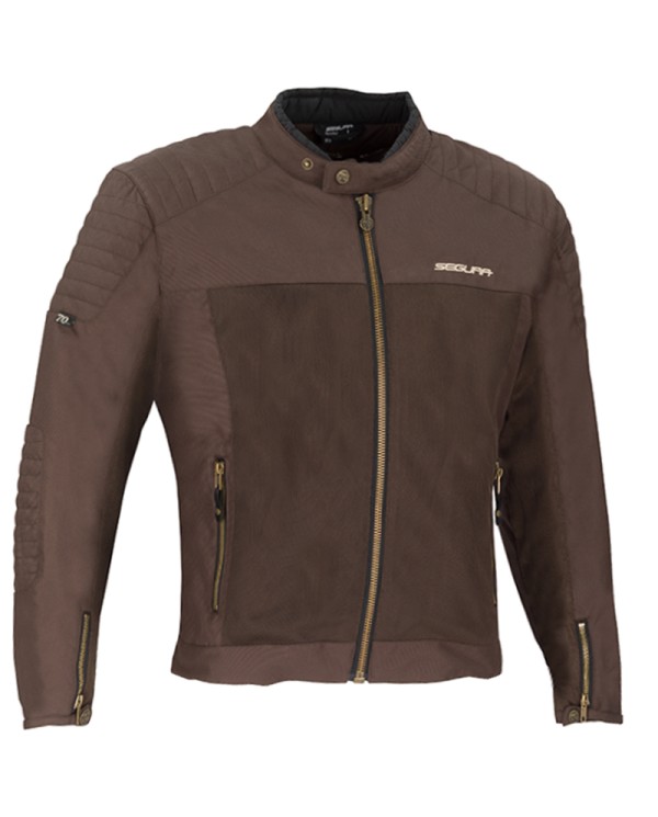 CHAQUETA SEGURA OSKAR MARRON PERFORADA