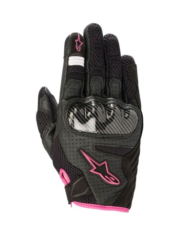 GUANTES ALPINESTARS STELLA SMX-1 AIR V2 LADY BLACK/FUCHSIA