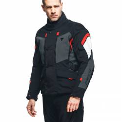 CHAQUETA DAINESE CARVE MASTER 3 GORE-TEX BLACK/EBONY/LAVA-RED