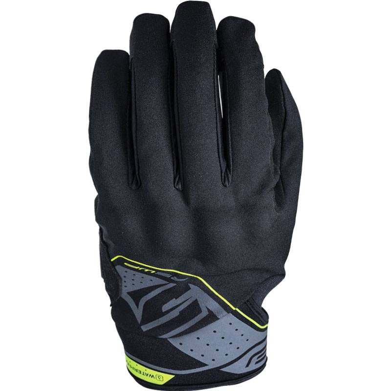 GUANTES FIVE RS WATERPROOF NEGRO/AMARILLO