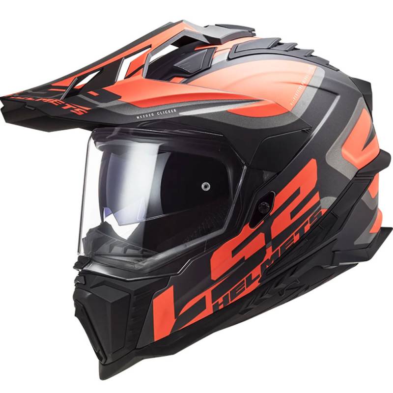 CASCO LS2 EXPLORER ALTER MATT BLACK/FLUO ORANGE