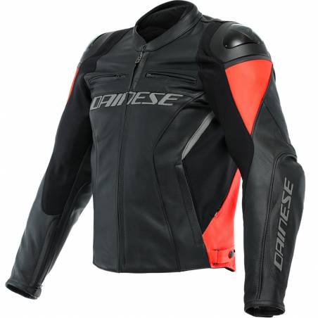 CHAQUETA DAINESE RACING 4 NEGRO/ROJO FLUOR