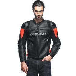 CHAQUETA DAINESE RACING 4 NEGRO/ROJO FLUOR