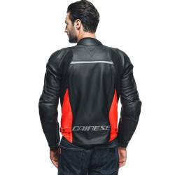 CHAQUETA DAINESE RACING 4 NEGRO/ROJO FLUOR