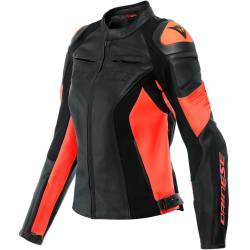 CHAQUETA DAINESE RACING 4 LADY BLACK/FLUOR RED