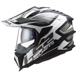 CASCO LS2 EXPLORER ALTER BLANCO/NEGRO MATE