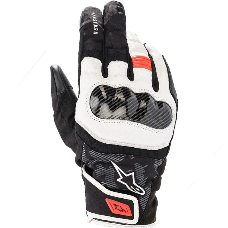 GUANTES ALPINESTARS SMX Z DRYSTAR BLACK/WHITE/RED FLUO