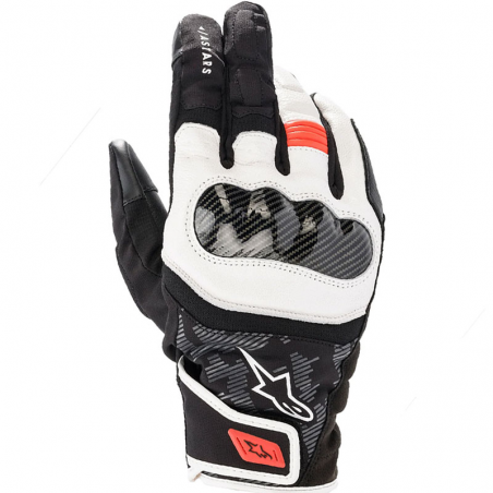 GUANTES ALPINESTARS SMX Z DRYSTAR BLACK/WHITE/RED FLUO