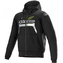 SUDADERA ALPINESTARS CHROME IGNITION BLACK/YELLOW FLUO