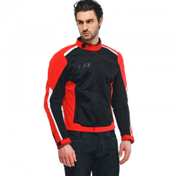 CHAQUETA DAINESE HYDRAFLUX 2 AIR D-DRY BLACK/LAVA-RED