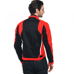 CHAQUETA DAINESE HYDRAFLUX 2 AIR D-DRY BLACK/LAVA-RED