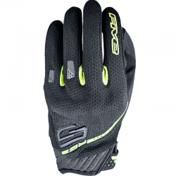 GUANTES FIVE RS3 EVO AIRFLOW NEGRO/AMARILLO FLUOR