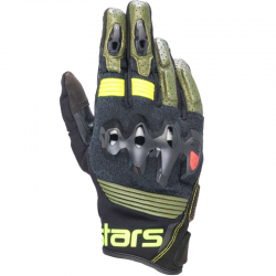 GUANTES ALPINESTARS HALO GREEN/BLACK/YELLOW FLUO