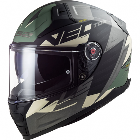 CASCO LS2 VECTOR II ABSOLUTE NEGRO/VERDE