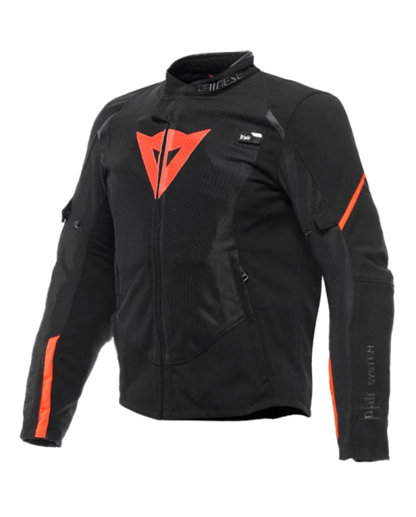 CHAQUETA DAINESE SMART JACKET LS SPORT BLACK/FLUO-RED