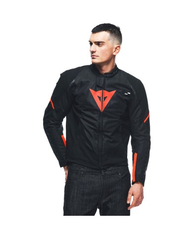CHAQUETA DAINESE SMART JACKET LS SPORT BLACK/FLUO-RED