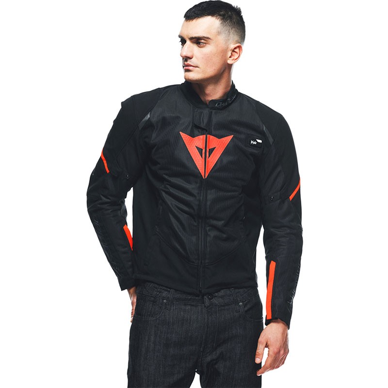 CHAQUETA DAINESE SMART JACKET LS SPORT BLACK/FLUO-RED