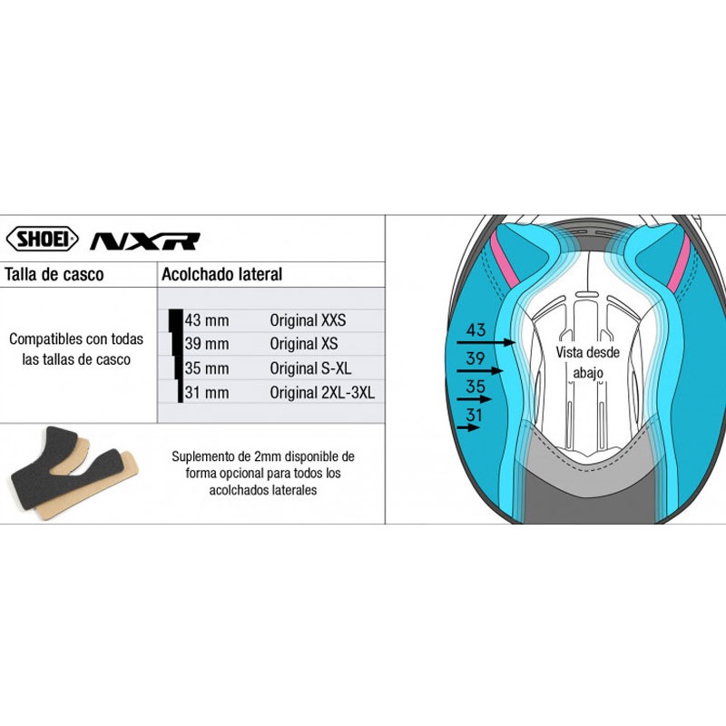 CARRILLERAS CASCO SHOEI NXR 