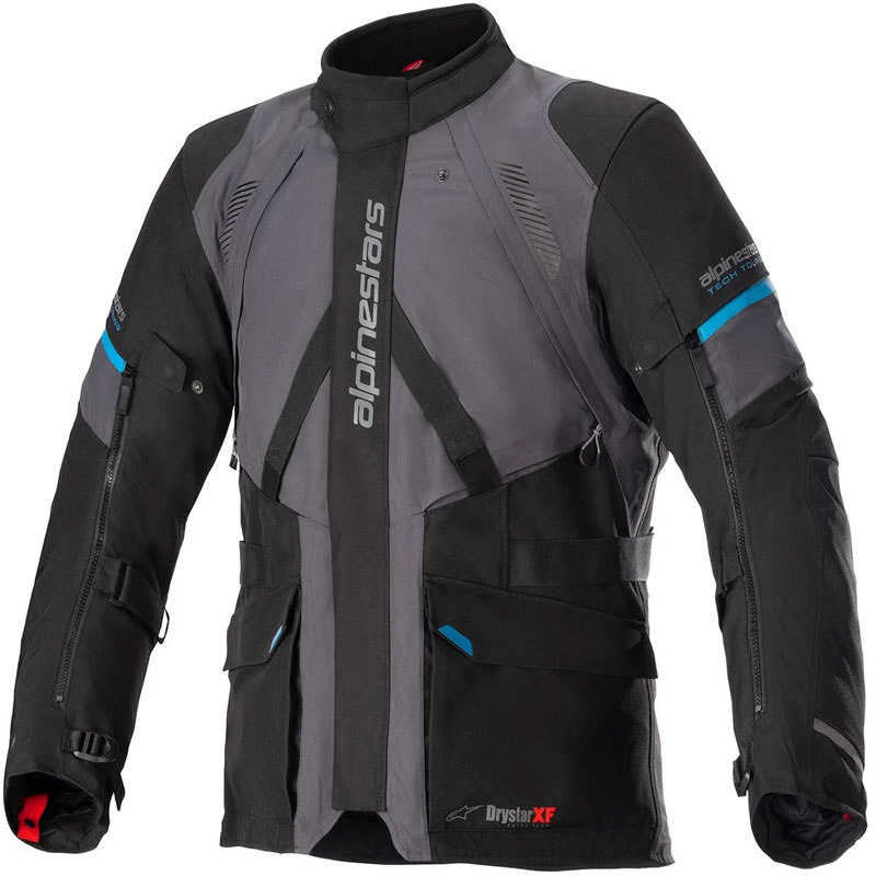 CHAQUETA ALPINESTARS MONTEIRA DRYSTAR XF TAR GREY/BLACK/METHYL BLUE