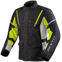 CHAQUETA REVIT HORIZON 3 H2O NEGRO/AMARILLO FLUOR