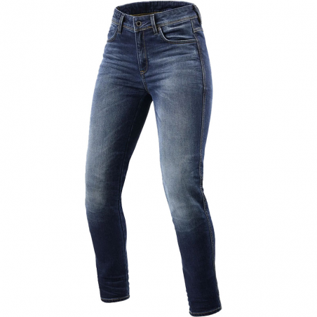 PANTALONES VAQUEROS REVIT MARLEY AZUL MEDIO GASTADO