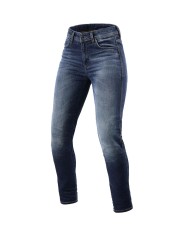 PANTALONES VAQUEROS REVIT MARLEY LADY L32 AZUL MEDIO GASTADO | Pantalones de moto | %brands%