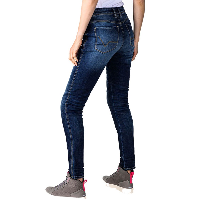 PANTALONES VAQUEROS REVIT MARLEY LADY L32 AZUL MEDIO GASTADO | Pantalones de moto | %brands%