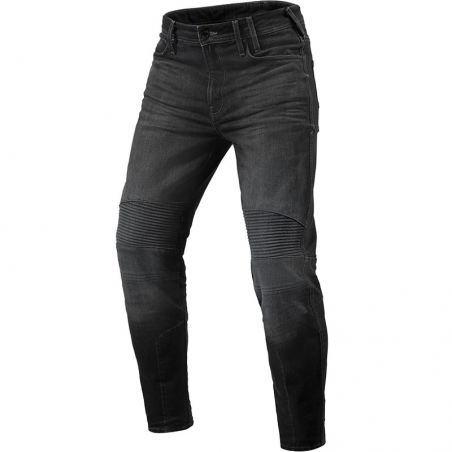 PANTALONES VAQUEROS REVIT MOTO 2 TF GRIS OSCURO GASTADO