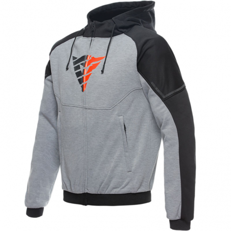 SUDADERA DAINESE DAEMON-X SAFETY HOODIE FULL ZIP GRAY/BLACK