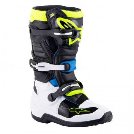 BOTAS ALPINESTARS TECH 7S JUNIOR BLACK/BLUE/YELLOW FLUO