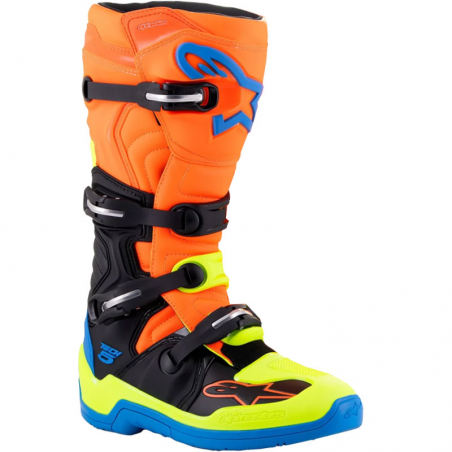 BOTAS ALPINESTARS TECH 5 ORANGE FLUO/BLUE/YELLOW FLUO