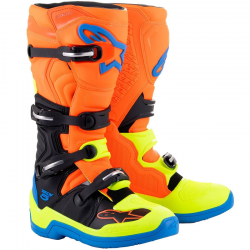 BOTAS ALPINESTARS TECH 5 ORANGE FLUO/BLUE/YELLOW FLUO