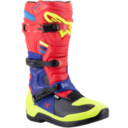 BOTAS ALPINESTARS TECH 3 BRIGHT RED/DARK BLUE/YELLOW FLUO