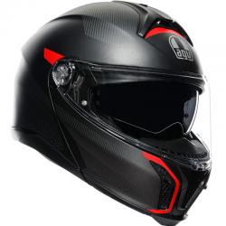 CASCO AGV TOURMODULAR FREQUENCY MATT GUNMETAL/RED