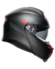 CASCO AGV TOURMODULAR FREQUENCY MATT GUNMETAL/RED