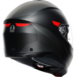 CASCO AGV TOURMODULAR FREQUENCY MATT GUNMETAL/RED