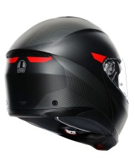 CASCO AGV TOURMODULAR FREQUENCY MATT GUNMETAL/RED
