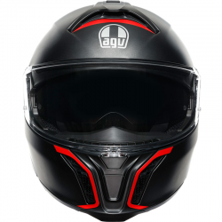 CASCO AGV TOURMODULAR FREQUENCY MATT GUNMETAL/RED