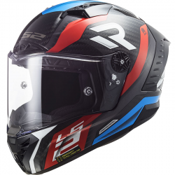 CASCO LS2 THUNDER CARBON SUPRA ECE 22.06 RED/BLUE