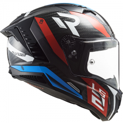 CASCO LS2 THUNDER CARBON SUPRA ECE 22.06 RED/BLUE