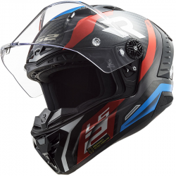 CASCO LS2 THUNDER CARBON SUPRA ECE 22.06 RED/BLUE