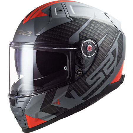 CASCO LS2 VECTOR II SPLITTER TITANIO MATE/ROJO